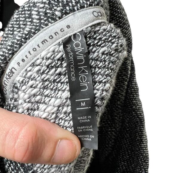 Calvin Klein Performance Marled Cowl Neck Sweater | Asymmetrical Overlap Front - Picture 7 of 8